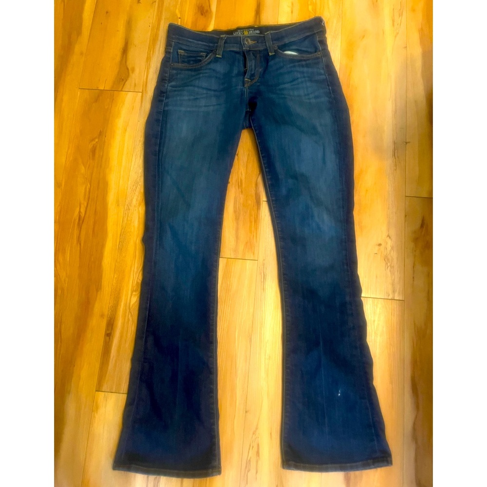 Lucky Brand Charlie baby boot cut dark blue jeans size 4.
